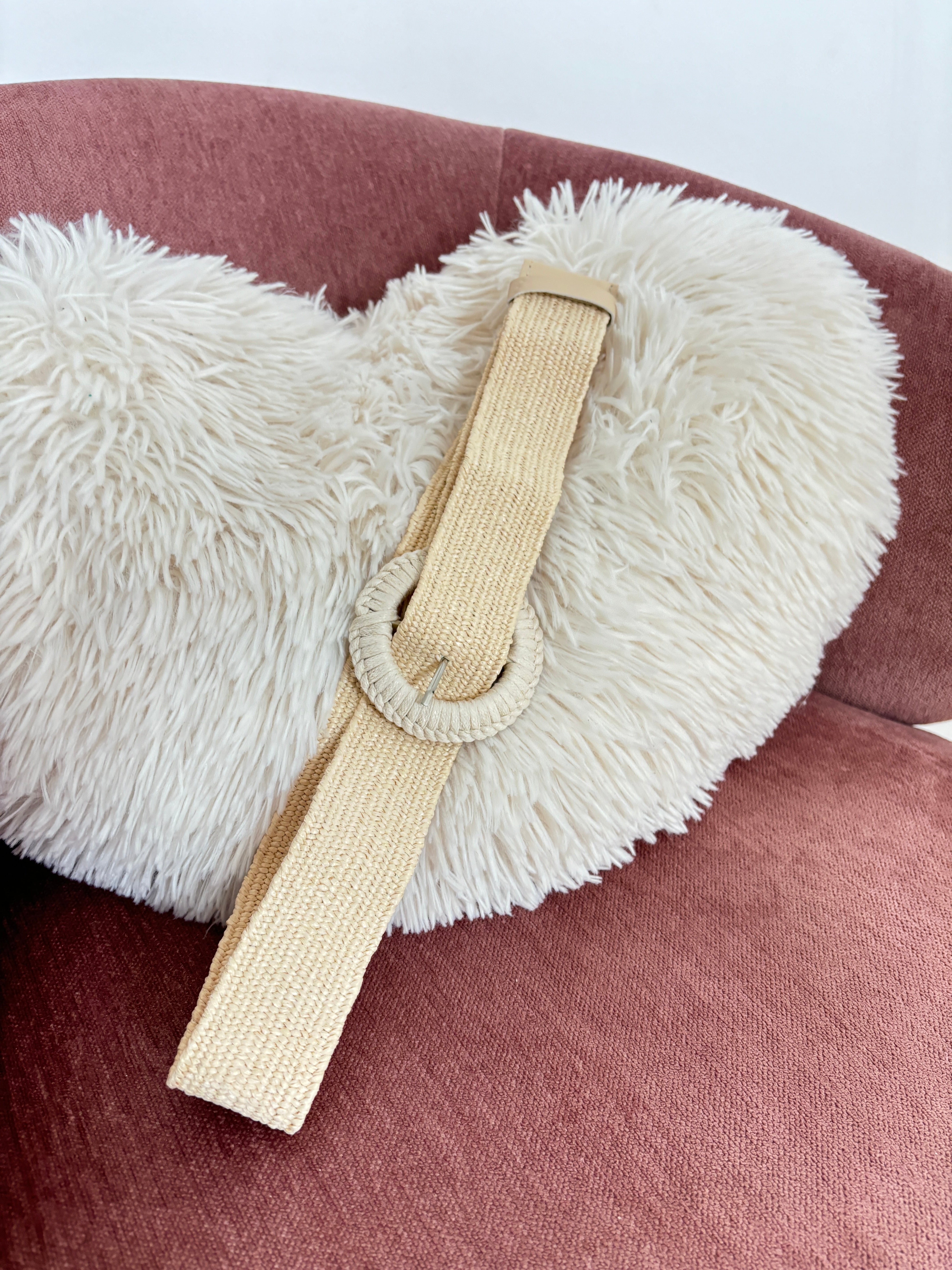 Ceinture en maille blanc “Marina’