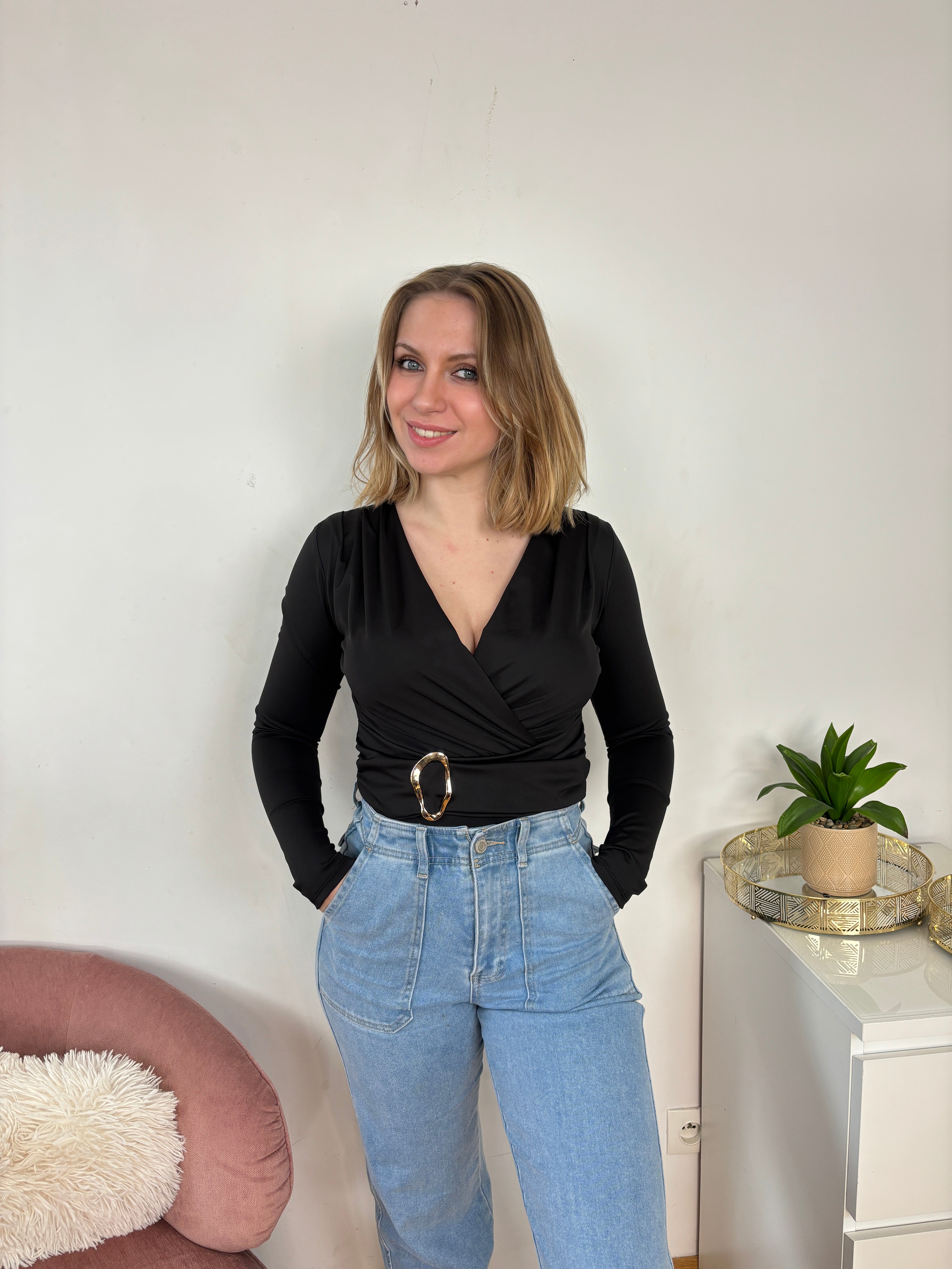 BODY ÉLÉGANT BOUCLE NOIR