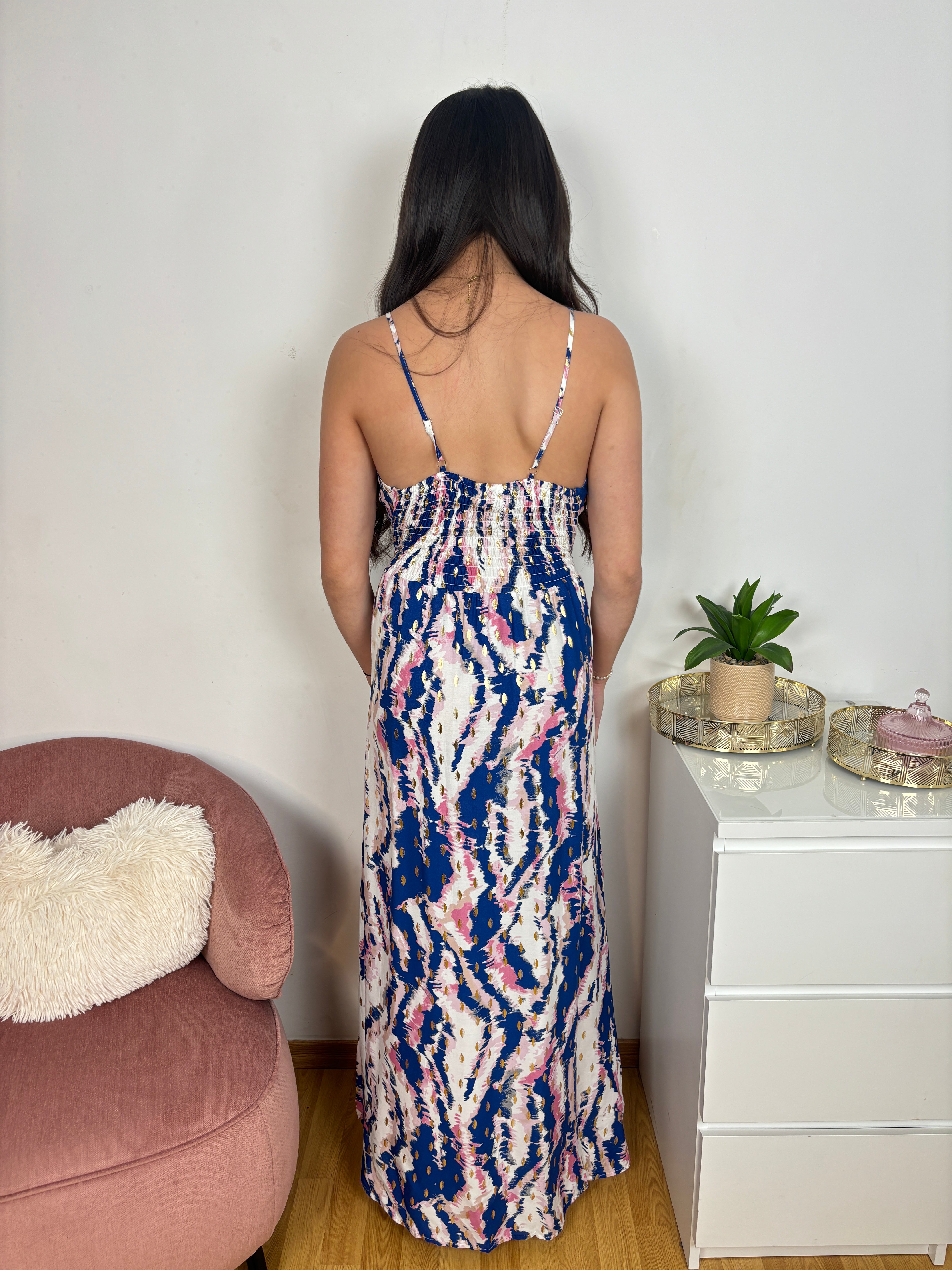 ROBE ALYSSA BLEU ROSE