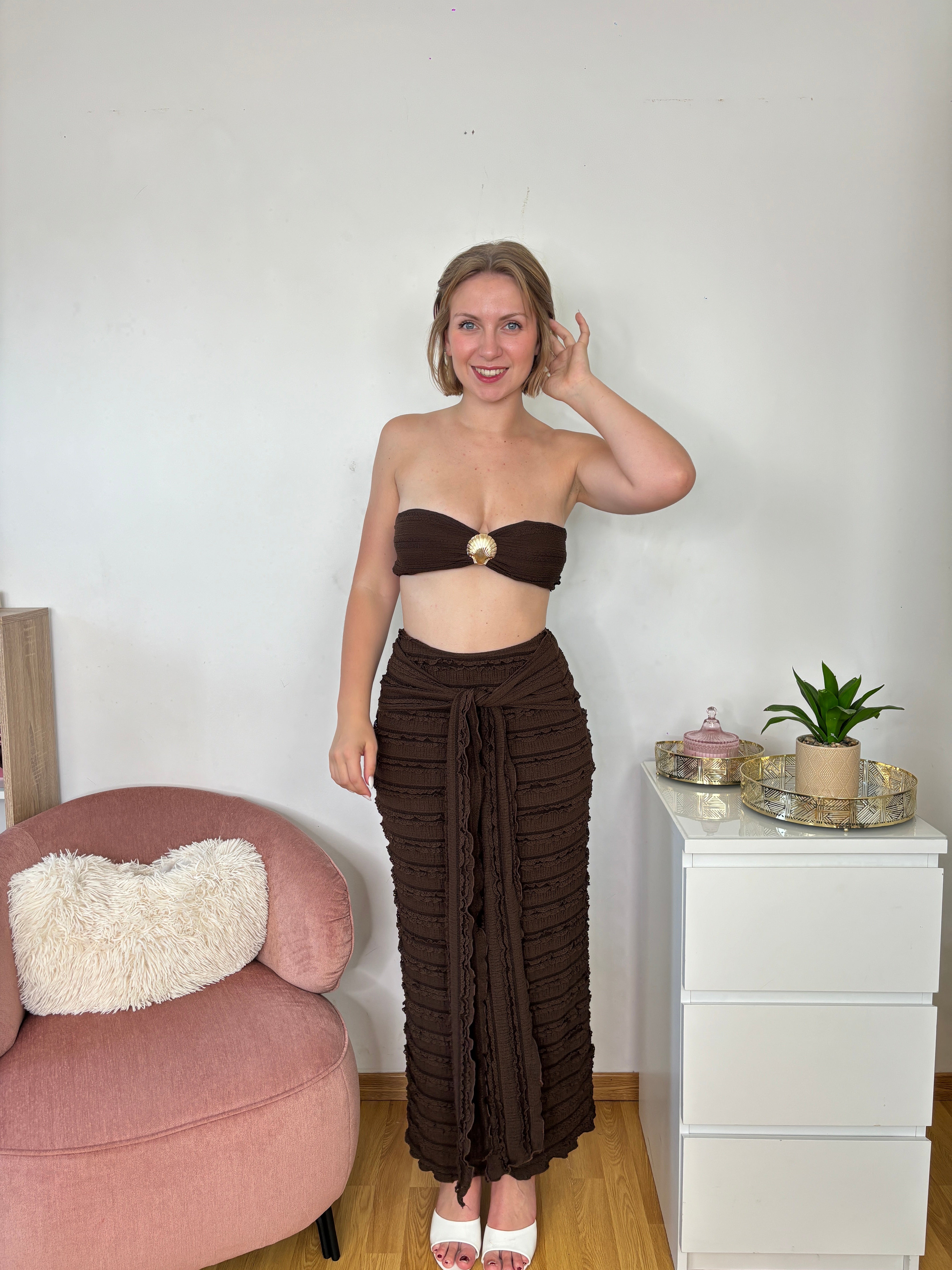 ENSEMBLE COQUILLAGE MARRON