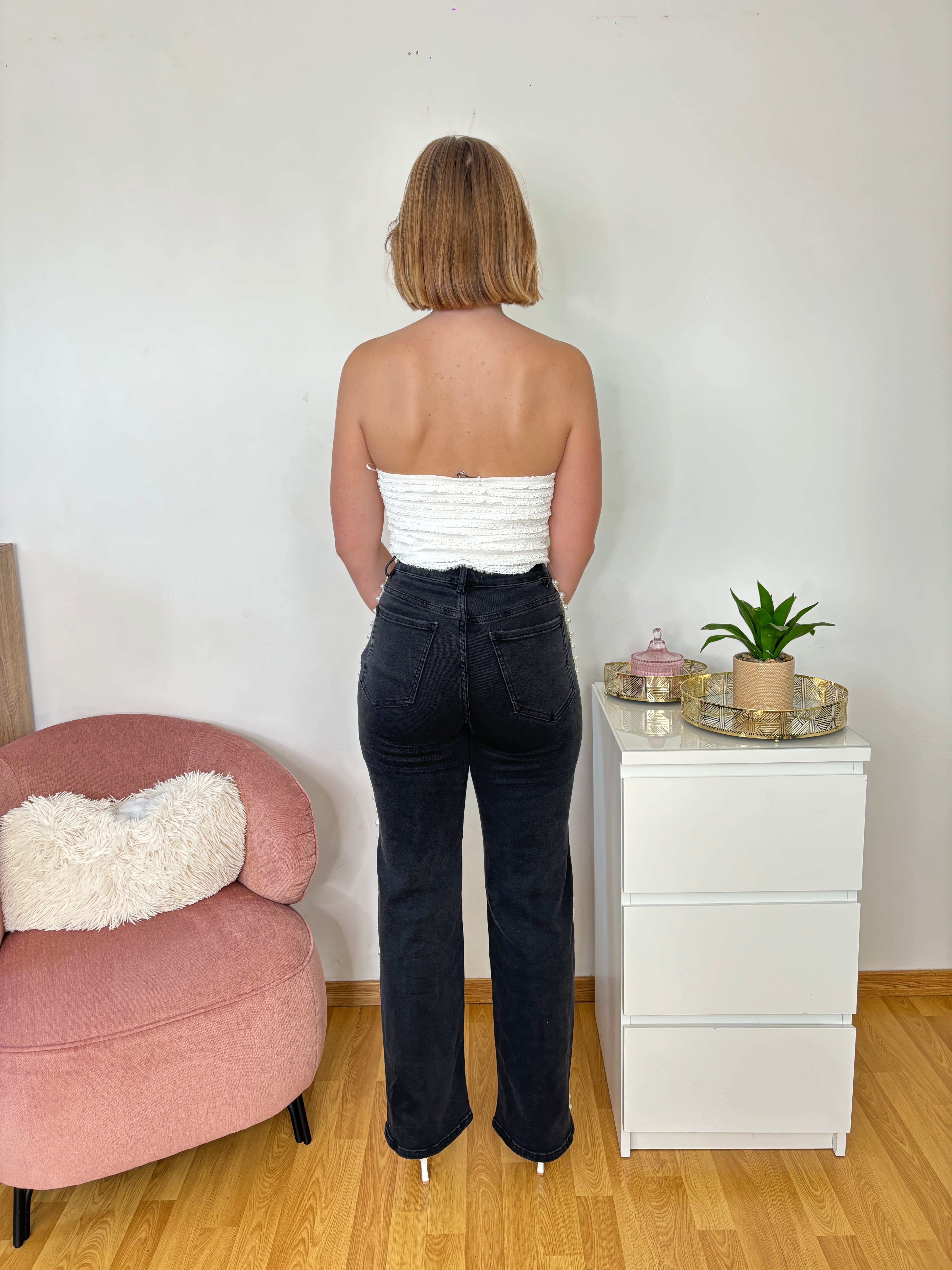 JEANS PERLE SANDRA NOIR