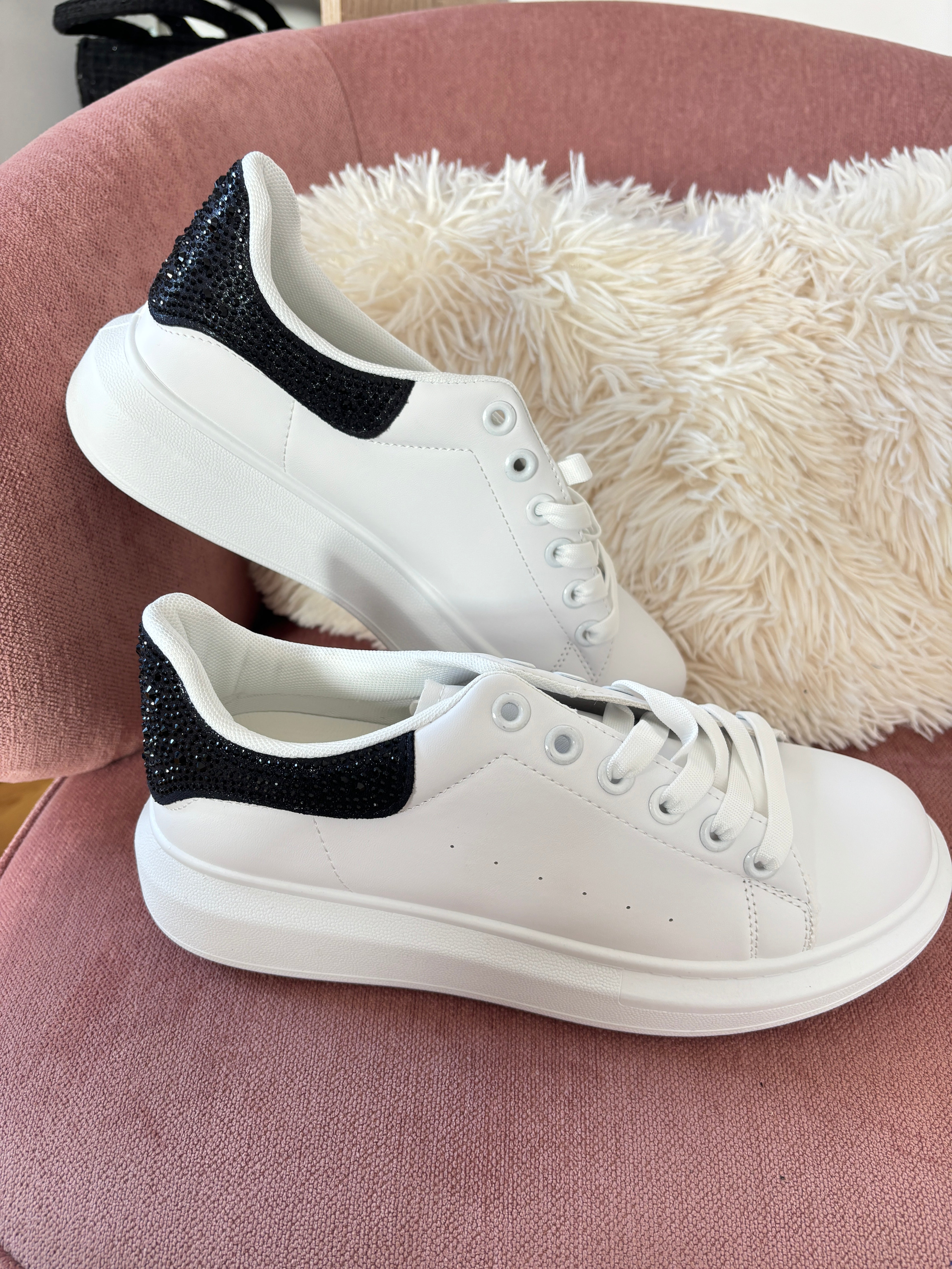 BASKET STRASS BLANC