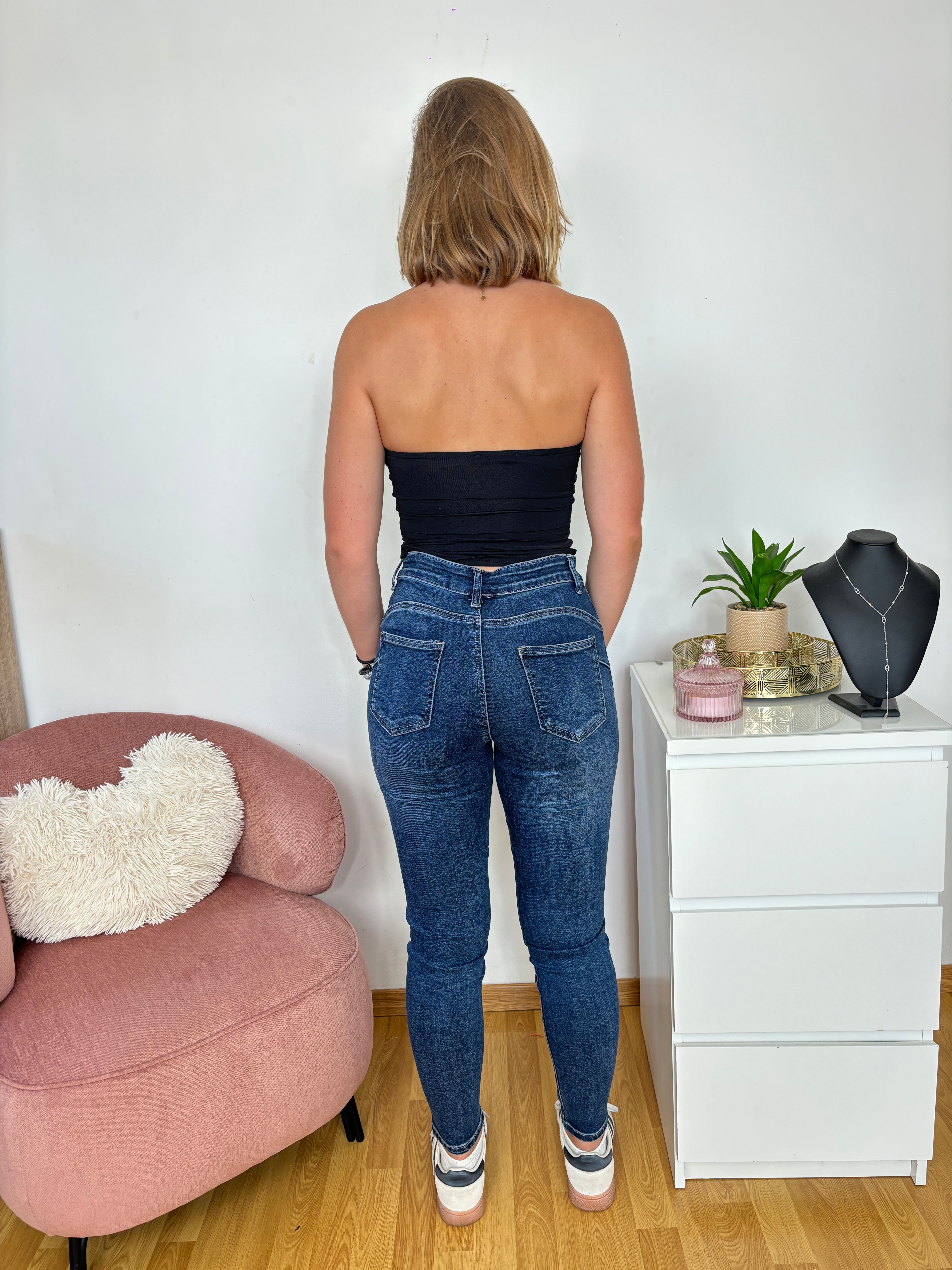 JEANS SKINNY BLEU BRUT