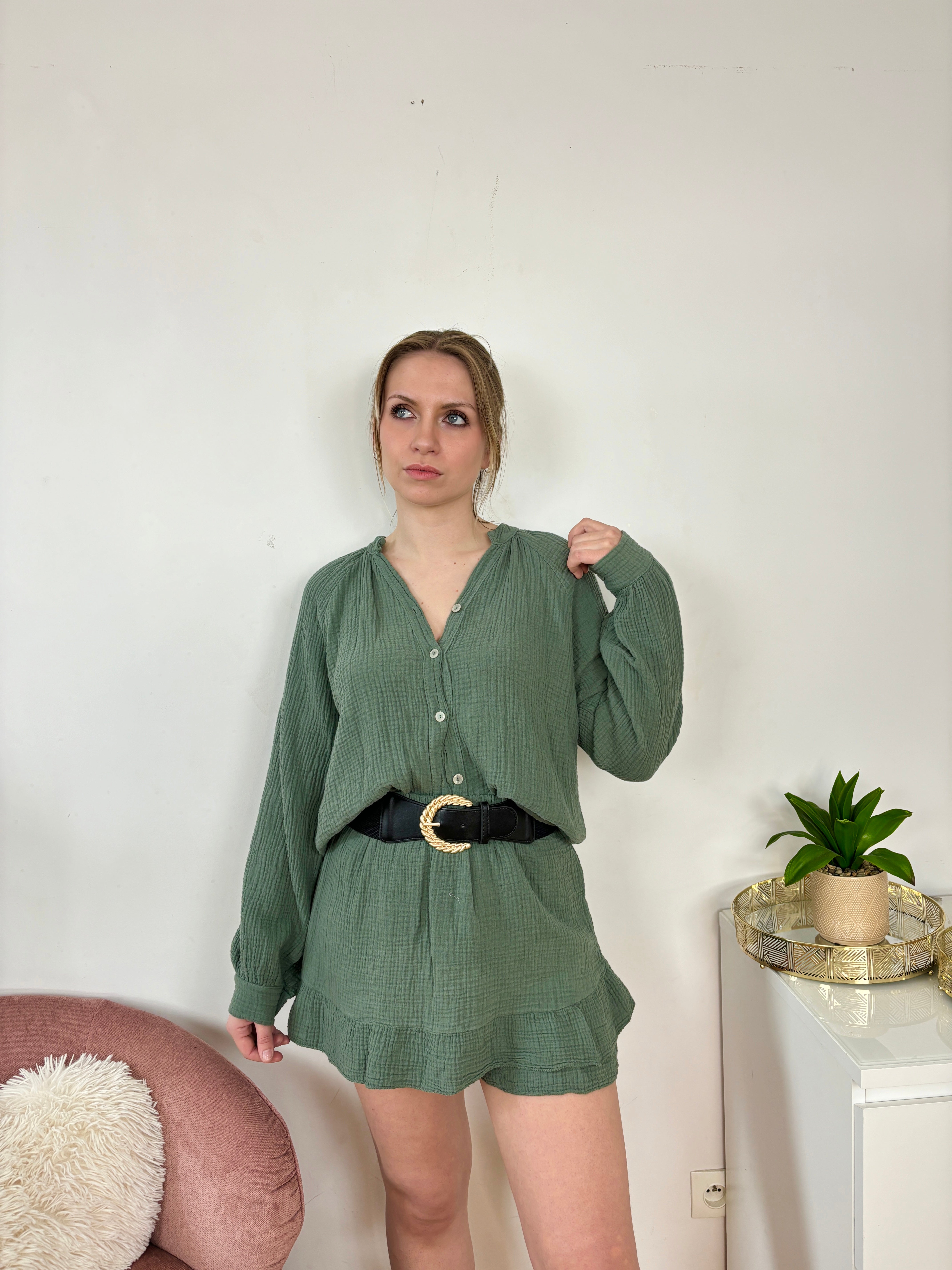 JUPE SHORT NADÈGE KAKI