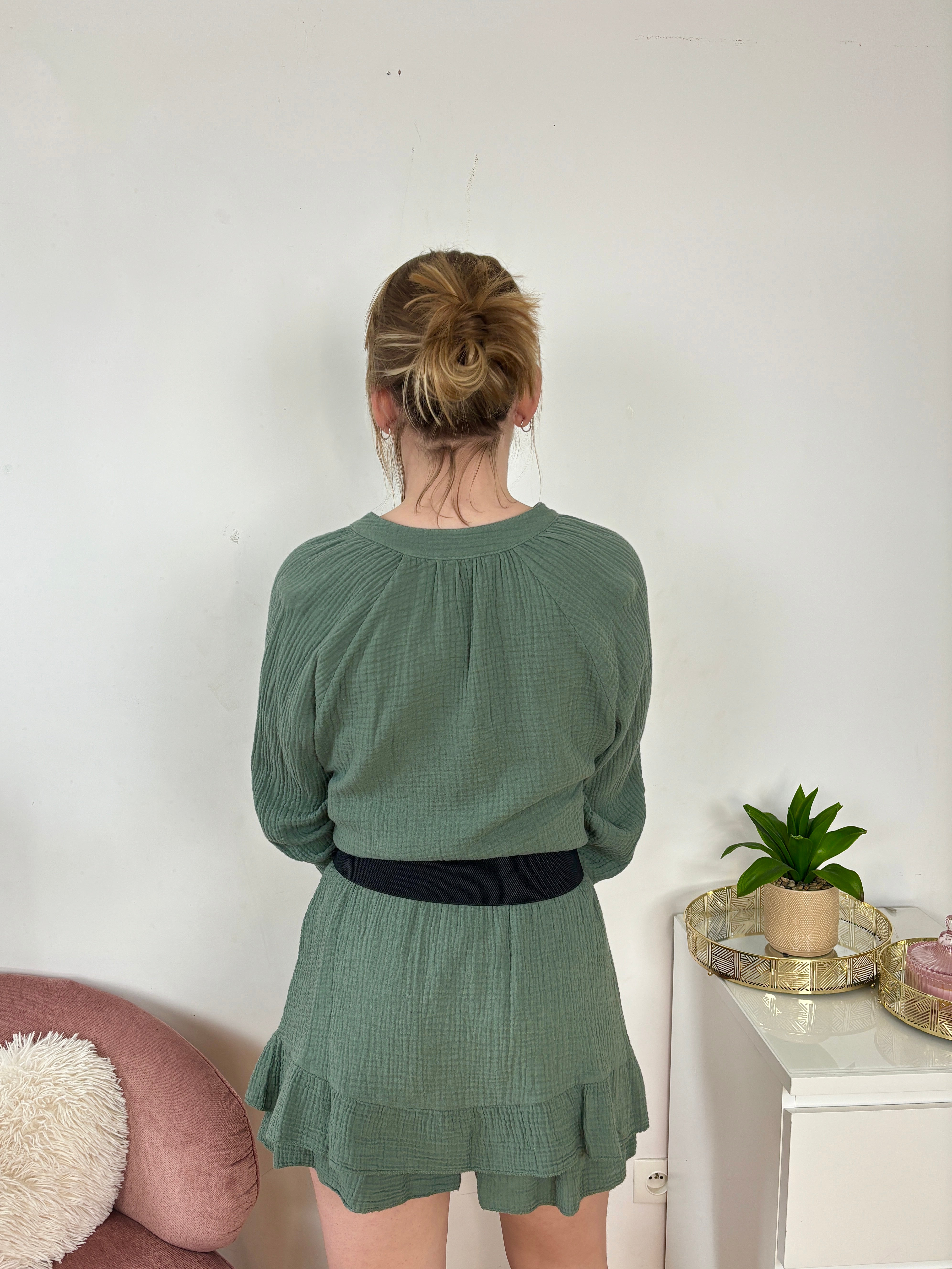 JUPE SHORT NADÈGE KAKI