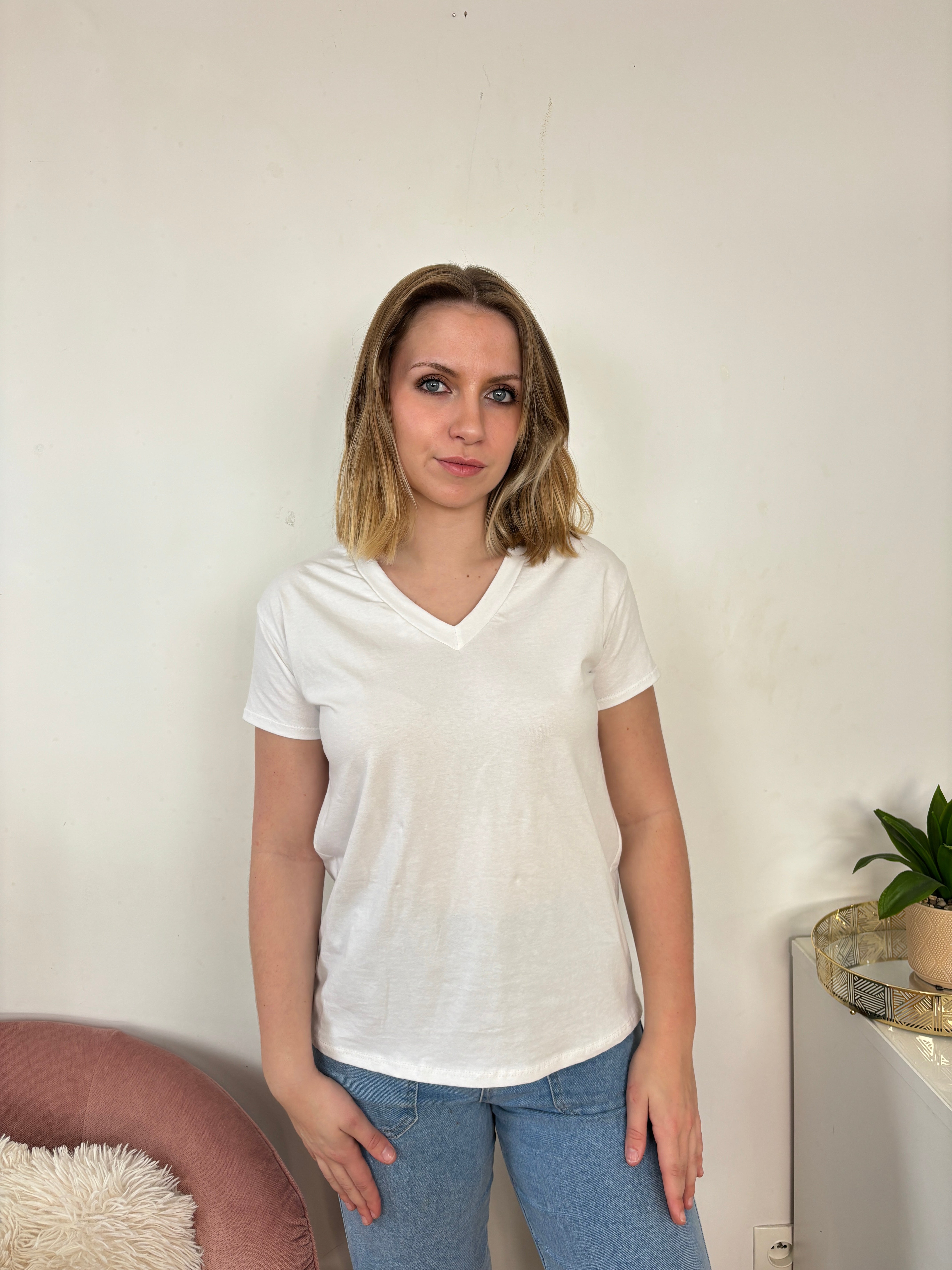 T-SHIRT COTON BLANC