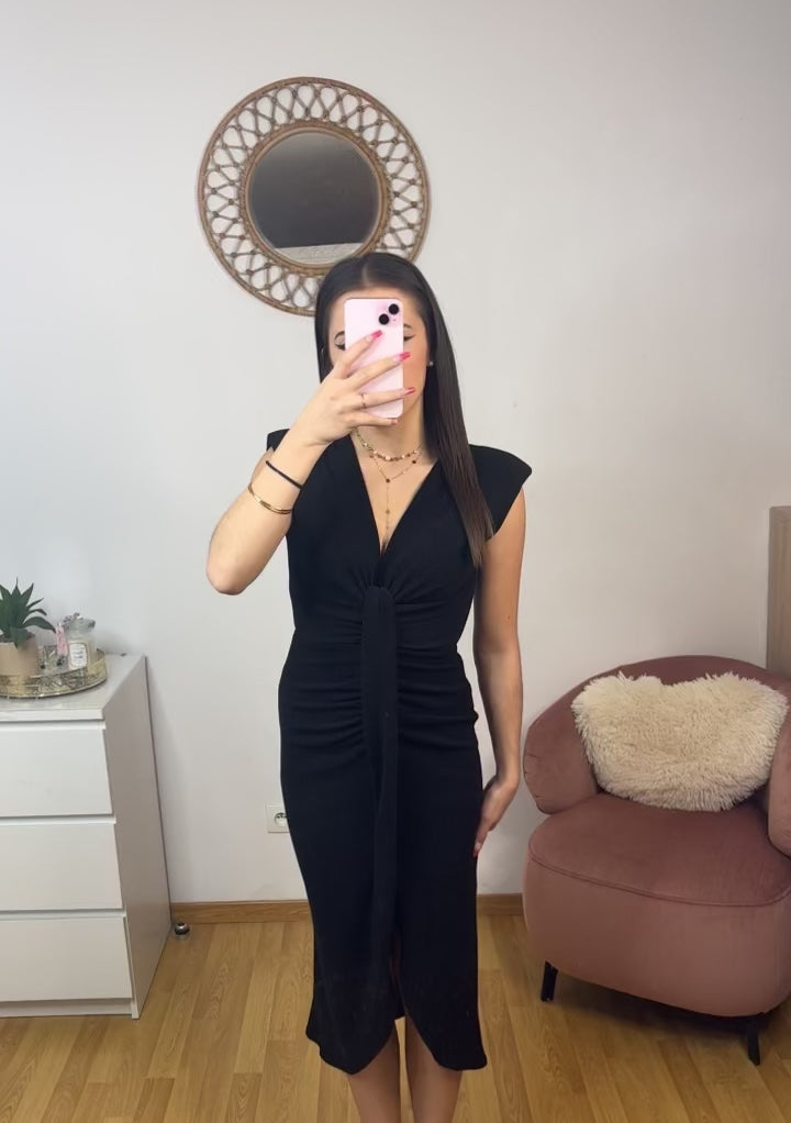 Robe longue pailleté noir